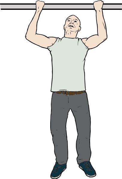 408x599 Chin Up Man Clip Art Free Vector In Open Office Drawing