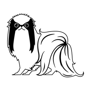 300x300 Japanese Chin Outline Digital Art