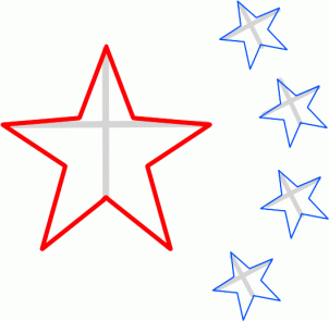 302x295 Drawing Printout How To Draw The Flag Of China