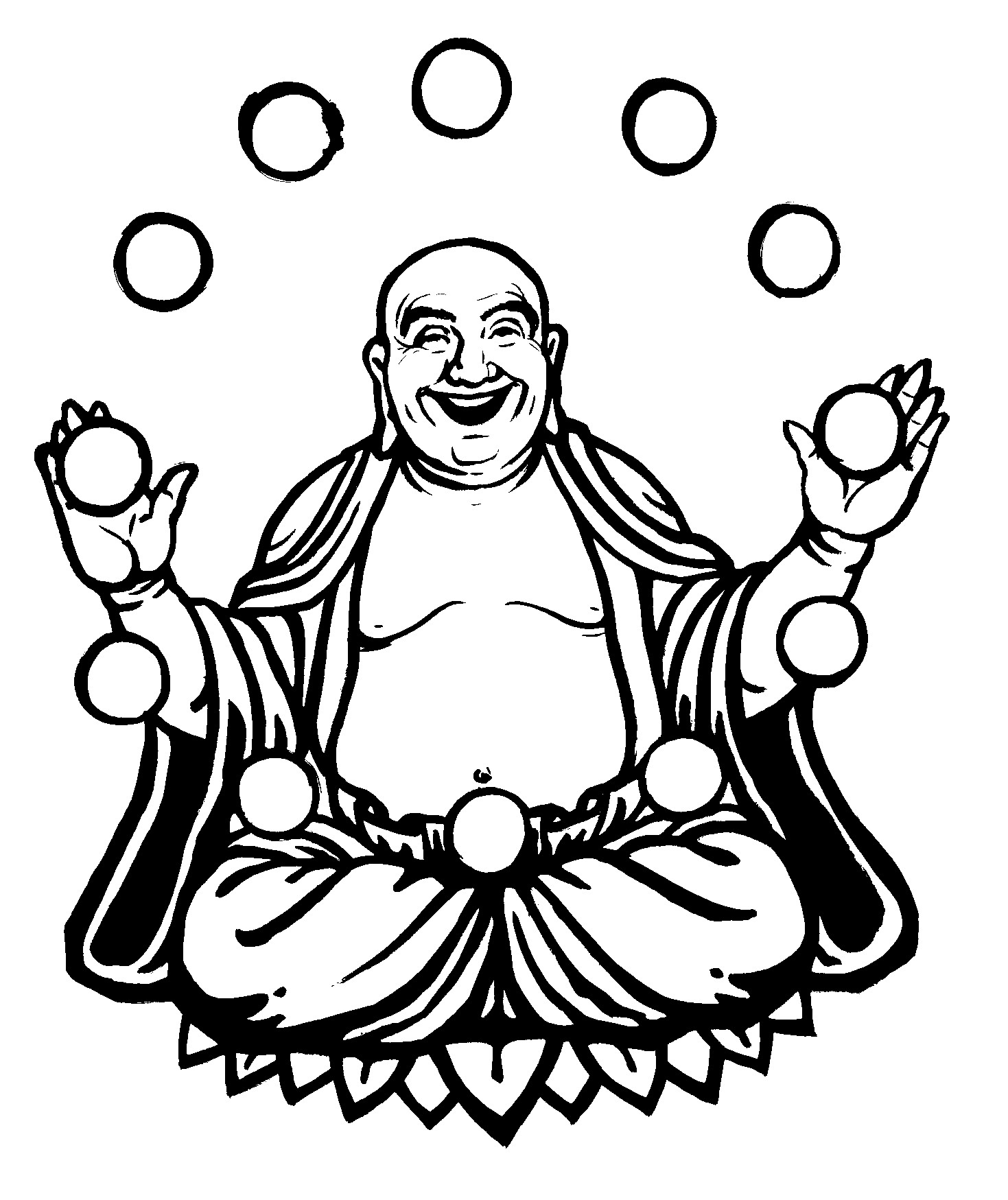 1469x1749 Simple Buddha Drawing