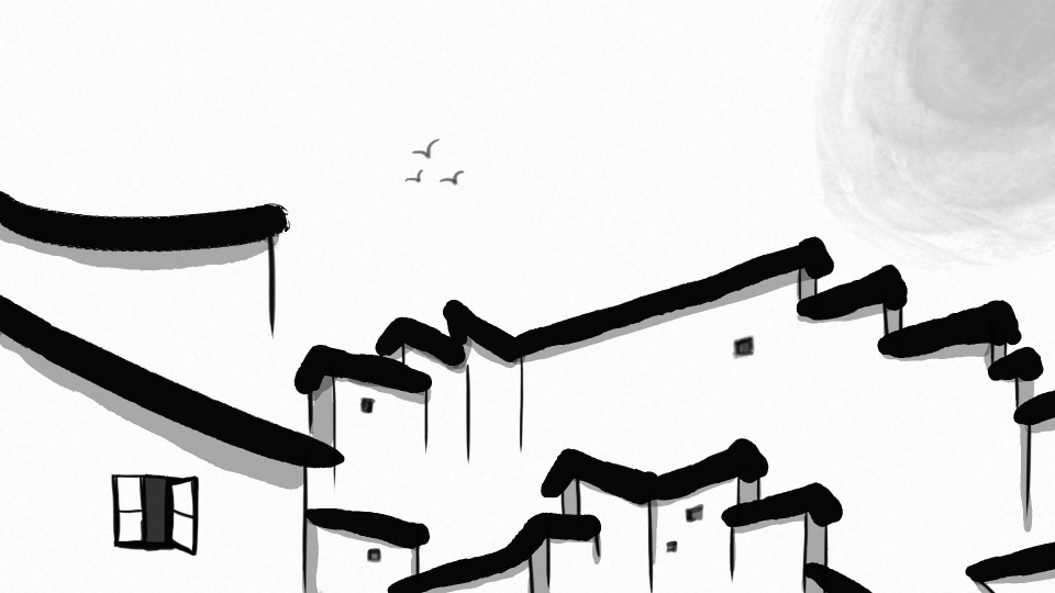 960x540 Chinese Feng Shui Emblem Architectural Elegant Background Style