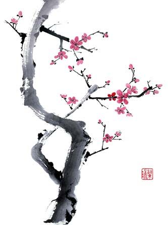 333x446 I Absolutely Love Chinese Brush Painting, Especially Cherry