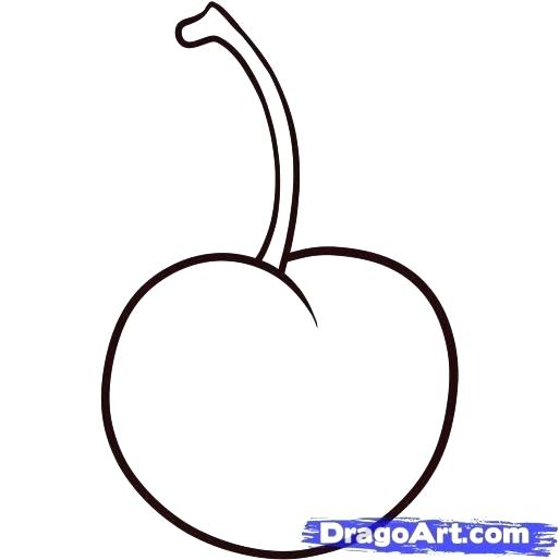 514x514 How To Draw Cherries Step