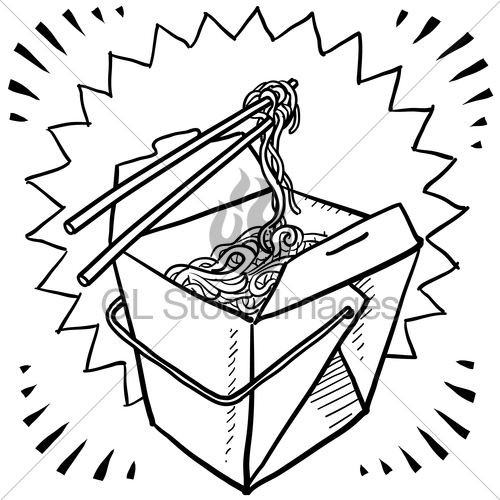 500x500 Chinese Food Sketch Gl Stock Images