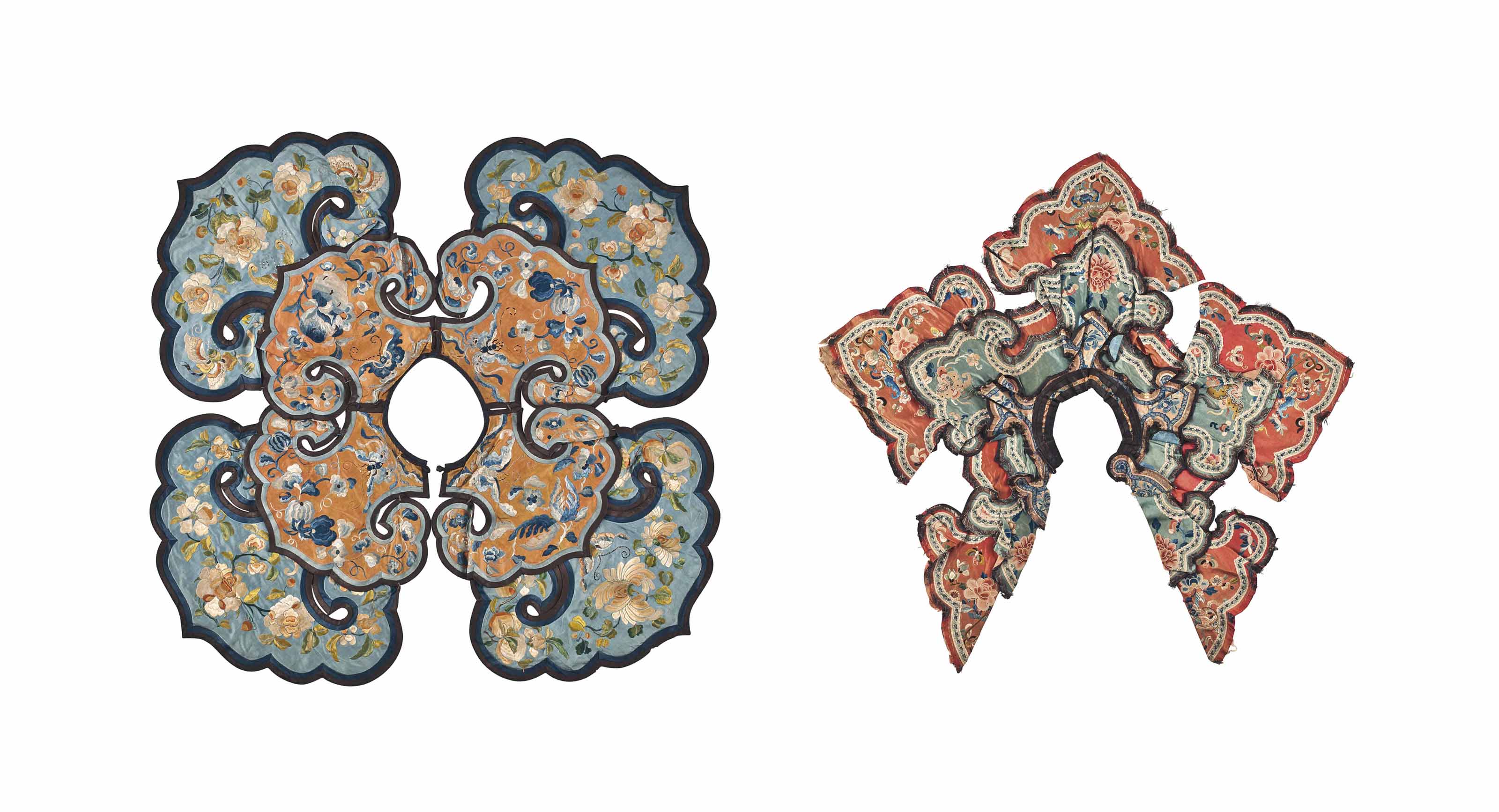 3200x1735 Two Chinese Cloud Collars Century Textiles Costume