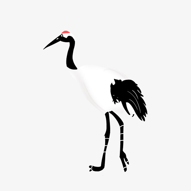 650x651 Chinese Classical Crane Illustration Image