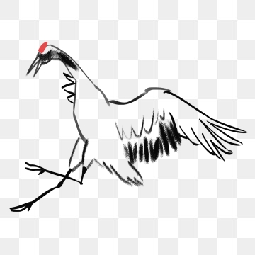 360x360 crane, white crane, birds, chinese style png image and clipart