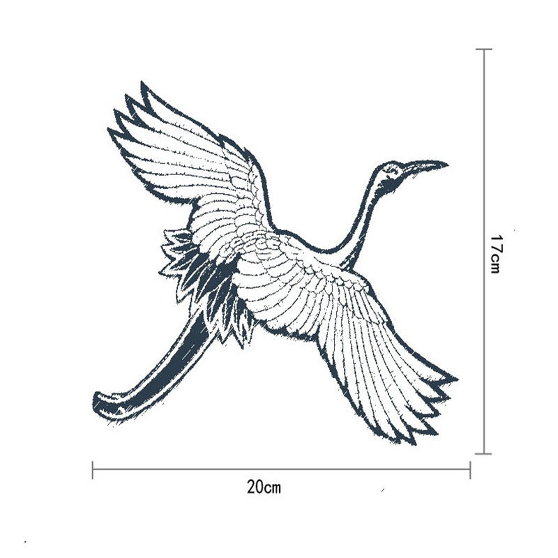 800x800 Doreenbeads Emboridered Bird Animal Red Crowned Cranes Pattern