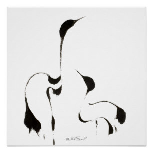 307x307 Chinese Crane Posters Photo Prints Zazzle