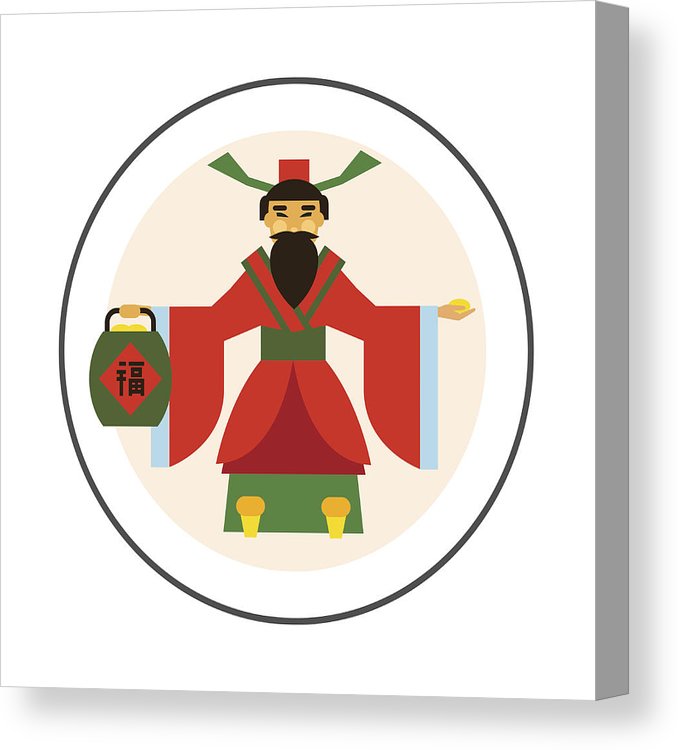 678x750 chinese god of wealth icon canvas print canvas art