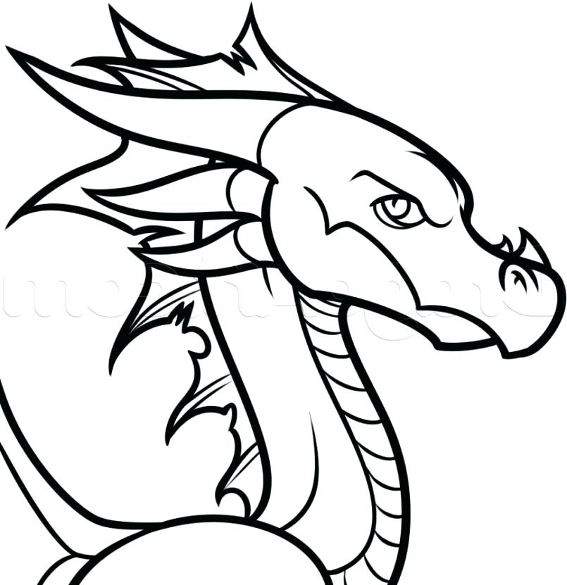 805x831 Dragon Drawing Easy Dragon Drawing Step