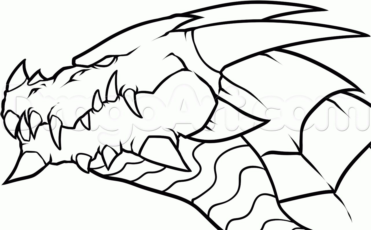 1283x794 Easy Draw Dragon Drawing At Getdrawings Free