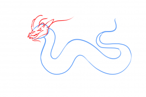 302x200 How To Draw A Chinese Dragon Easy, Step