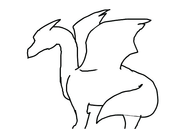 602x452 simple dragon outline simple dragon head drawing pix for simple
