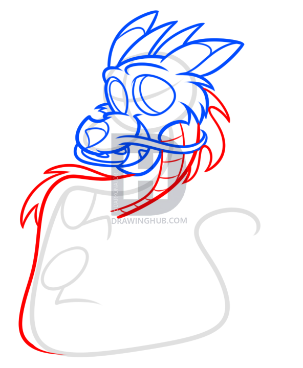 592x720 Drawing A Baby Chinese Dragon, Step