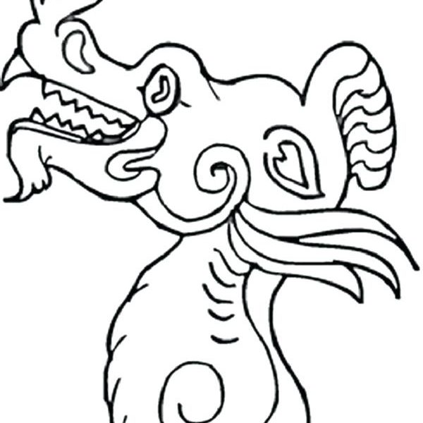 600x600 Chinese Dragon Head To Colour Chinese Dragon Drawing