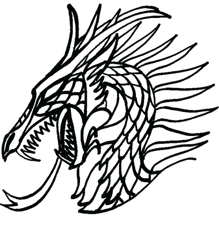 720x756 Chinese Dragon Head Coloring