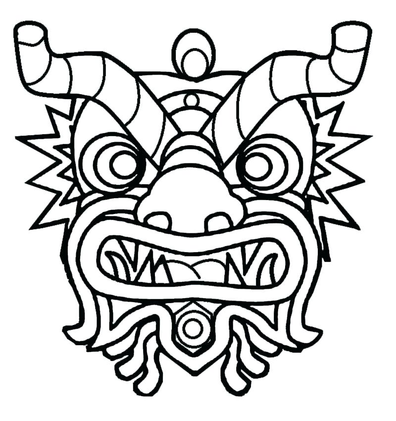 800x850 Chinese Dragon Printable Coloring Pages Free