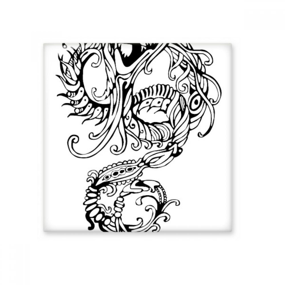 1000x1000 Line Painting China Dragon Chinese Culture Traditional Art Loong