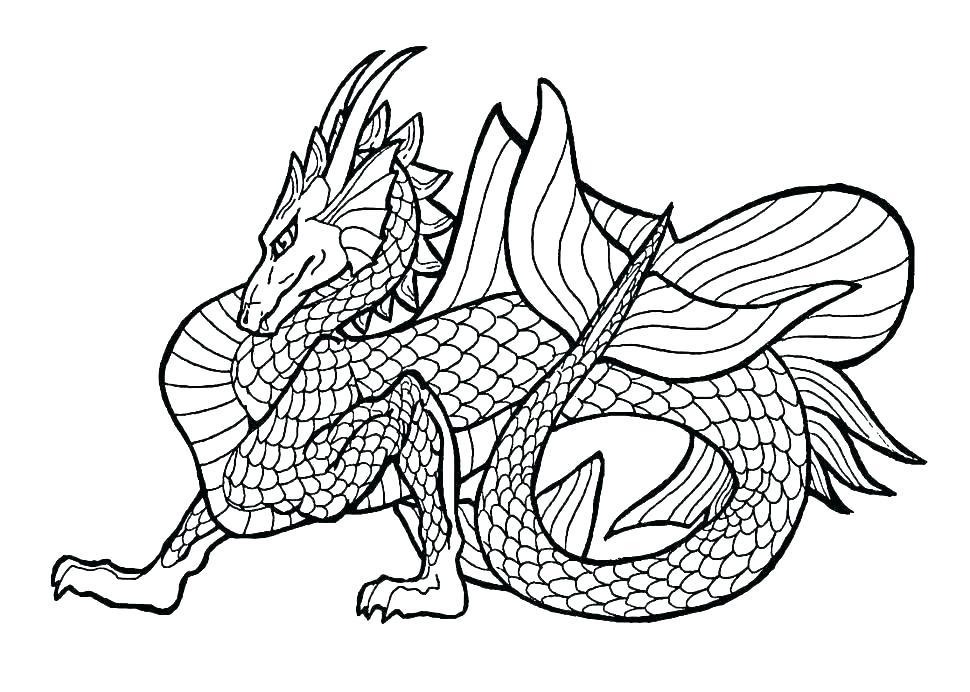 970x692 Simple Chinese Dragon Drawing