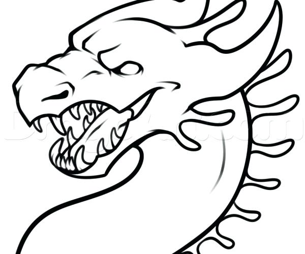 600x500 Dragon Easy Drawing Evil Dragon Drawings Gallery Chinese Dragon