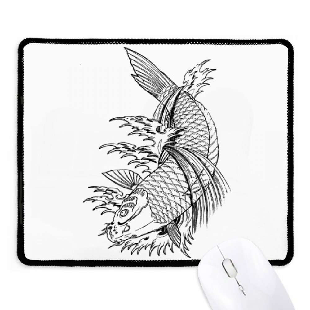 1000x1000 swimming tradition chinese fish non slip mousepad