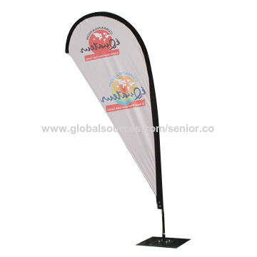 360x360 China Outdoor Advertising Feather Flag Banner With Square Base