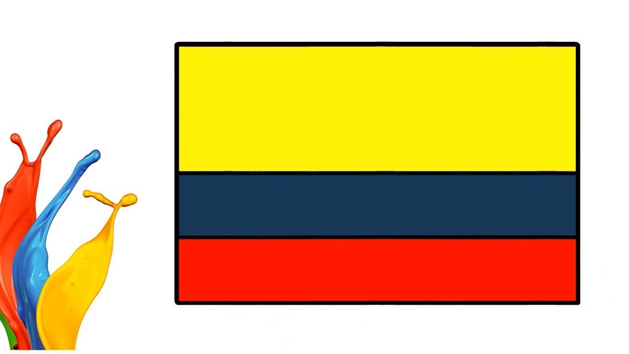 1280x720 Colombian Flag Symbolism And Design How To Draw And Coloring Step