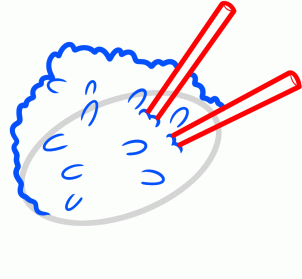 302x279 How To Draw How To Draw Rice, Rice Bowl