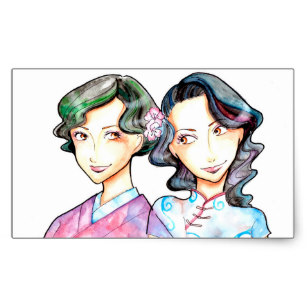 307x307 Chinese Girl Stickers Zazzle Ca