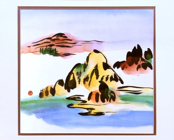 570x459 Items Similar To Abstract Landscape, Original Chinese Painting