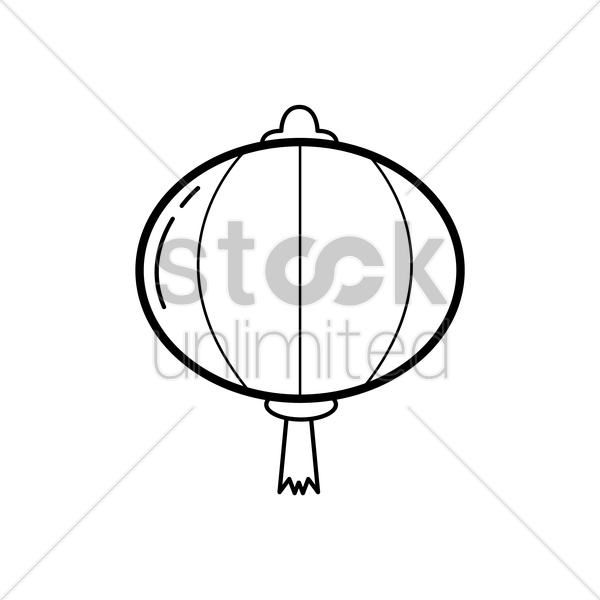 600x600 Chinese Lantern Vector Image