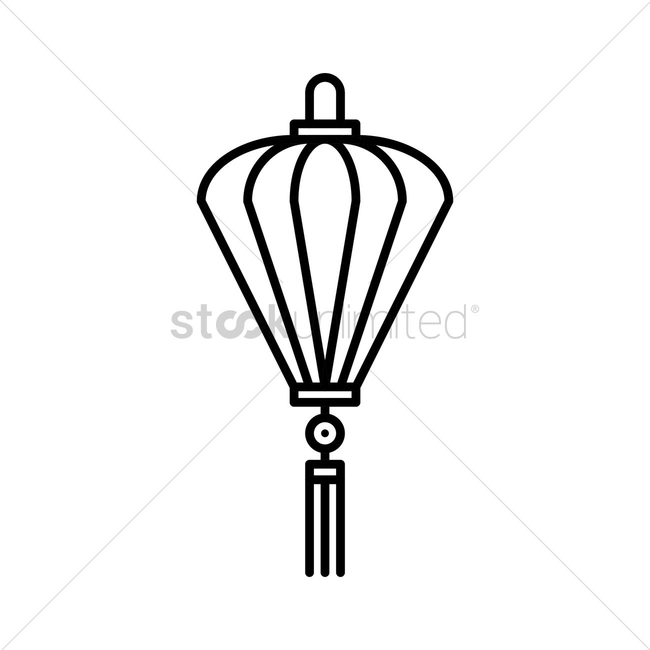 1300x1300 Chinese Lantern Vector Image