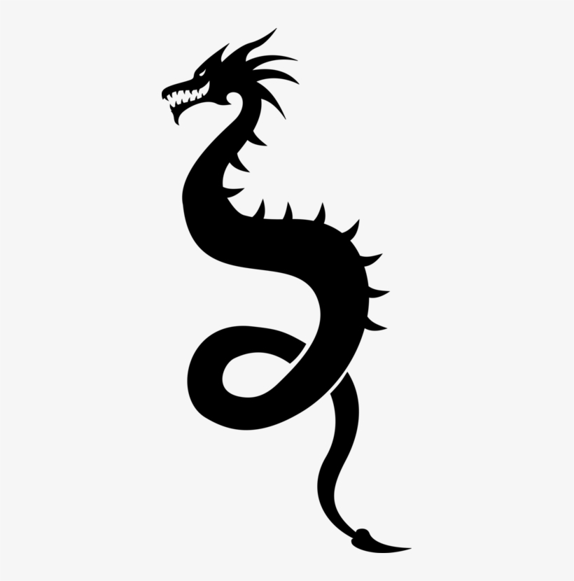 820x830 Silhouette Chinese Dragon Drawing Art