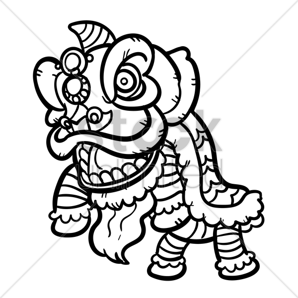 600x600 Dragon Lion Head Drawings Chinese