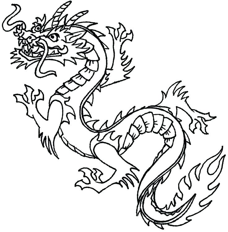 736x748 Chinese Dragon Head Coloring