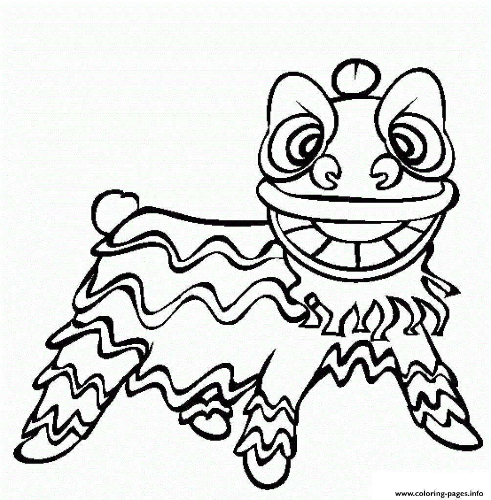1004x1024 Chinese New Year Dragon Smile Coloring Pages Printable