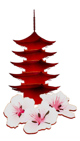 260x460 Japan, Drawing, Temple, Transparent Png Image Clipart Free Download