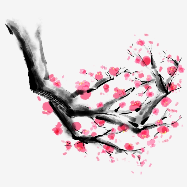 640x640 Chinese Painting Plum Blossom Winter Chinese Style Ink Can Be