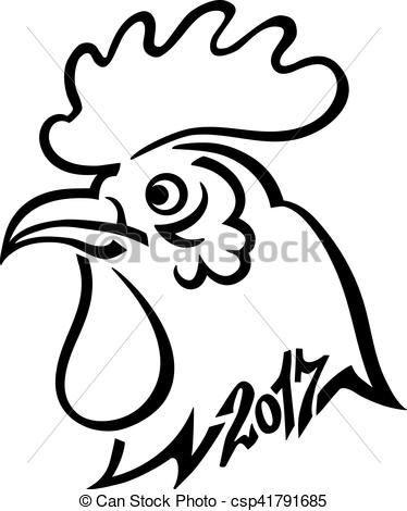 374x470 chino, drawing gallo, fondo negro, head