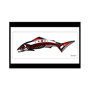 300x300 Smiling Salmon Drawing