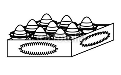 400x247 Box Of Chocolate Truffles Icon Over White Background, Vector