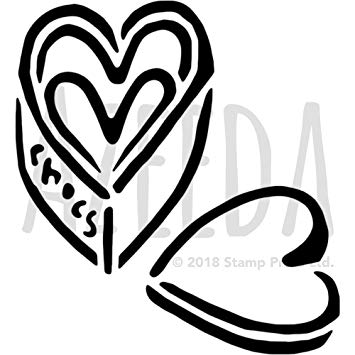 355x355 'heart Chocolate Box' Wall Stencil Template