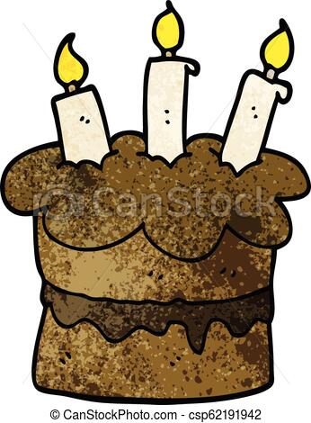 346x470 Cartoon Doodle Chocolate Cake