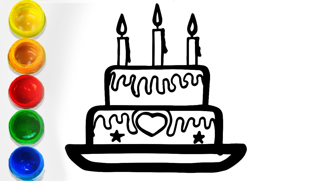 1280x720 Glitter Chocolate Cake Coloring Pages Coloring And Drawing Learn
