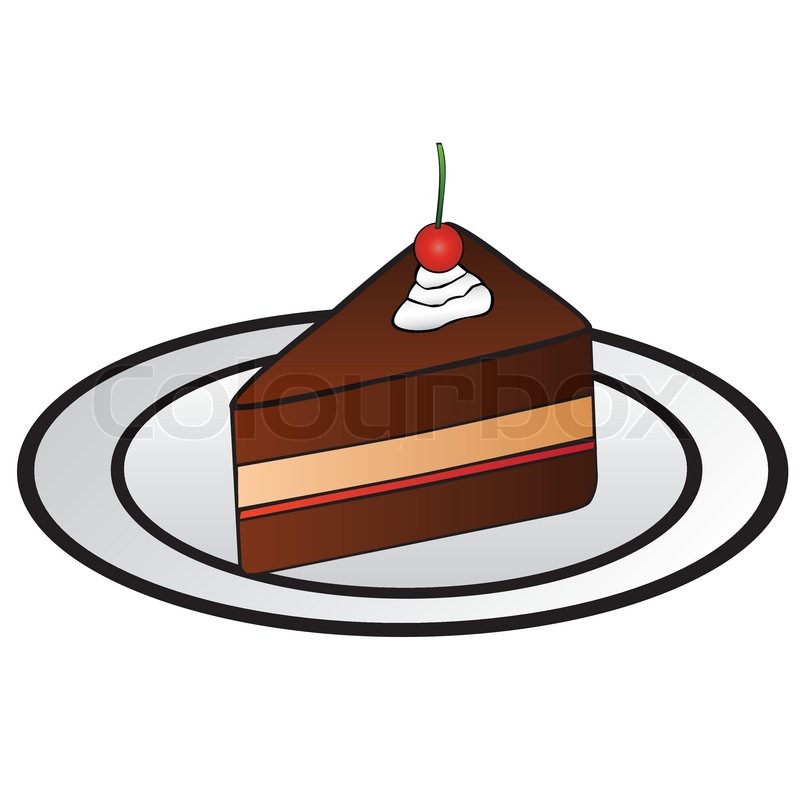 800x800 One Piece Of Cake With Strawberry On Stock Vector Colourbox