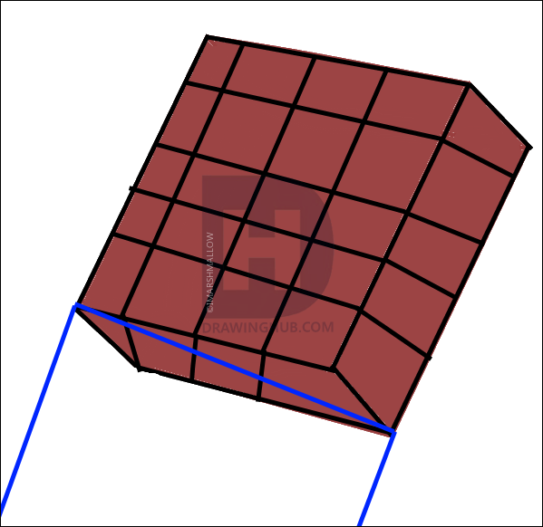 599x582 How To Draw A Bar Of Chocolate, Step