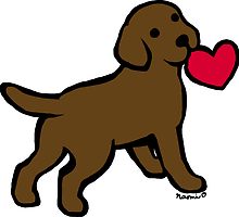 220x200 Cute Chocolate Labrador Drawing Stickers Redbubble