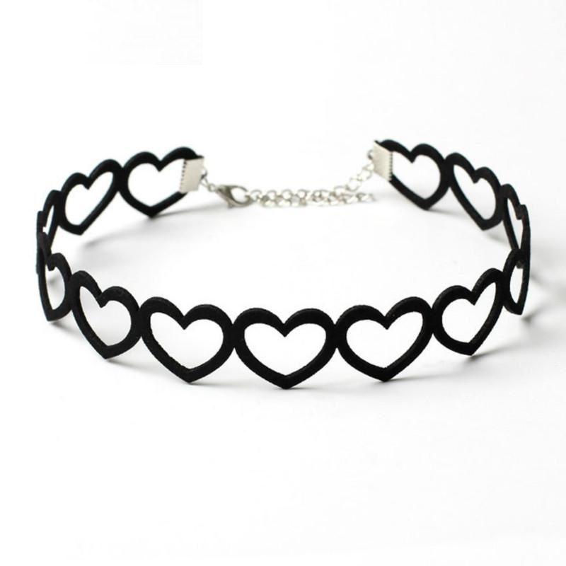 800x800 black velvet heart maxi choker necklace fad pig