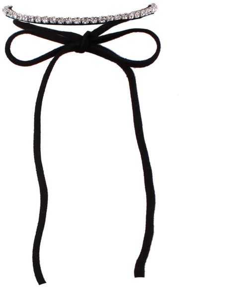 501x600 Korean Fashion Simple Pu Leather Choker Diamond Collar Necklace